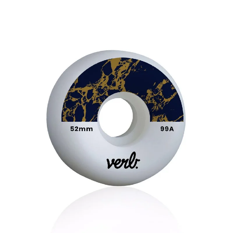 Skateboard Wheels for Comfort and Style-Verb Marble Dip Skateboard Wheels Navy/Gold