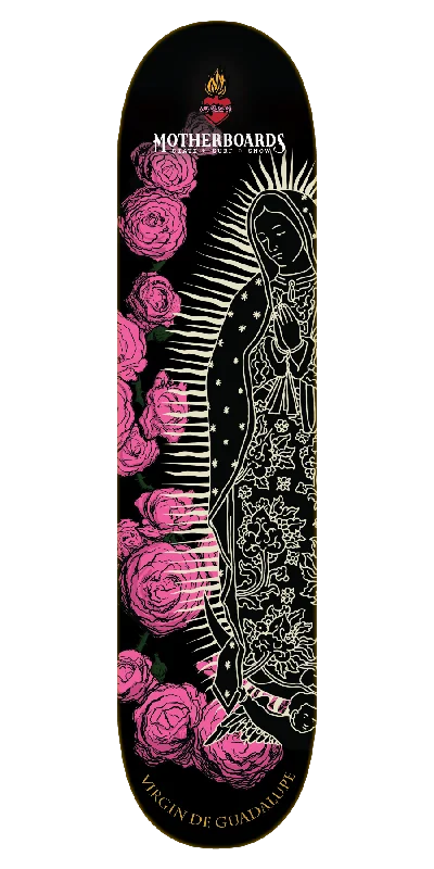 Skateboard Deck for Custom Ride-NEW Virgin De Guadalupe Skateboard Deck, 8.25 Steep