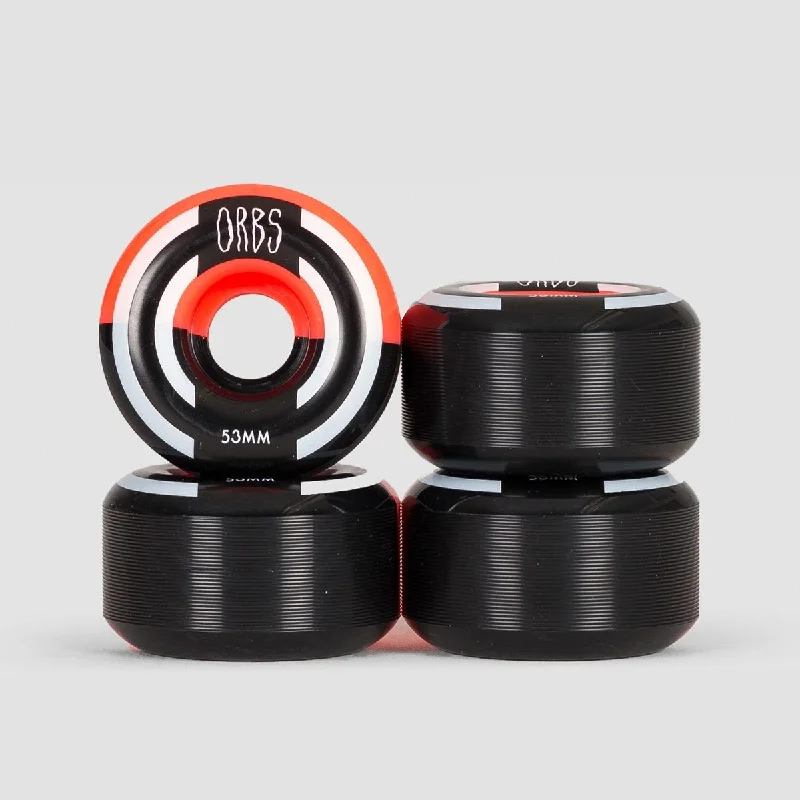 Skateboard Wheels for Technical Riders-Welcome Orbs Apparitions Splits 99A Skateboard Wheels Coral/Black 53mm