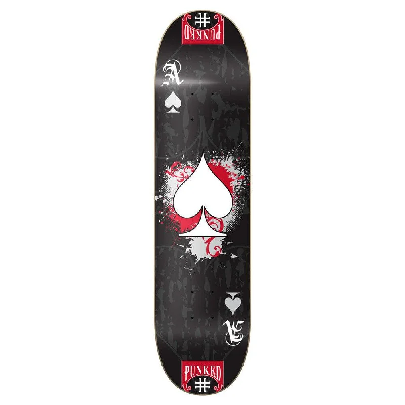 Skateboard Deck for Kids-Yocaher Graphic Skateboard Deck - Ace Black