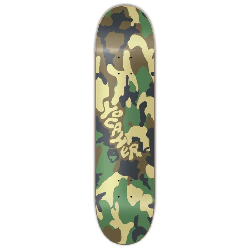 Skateboard Deck with Stylish Logo Design-Yocaher Graphic Skateboard Deck  - Camo Series - Green